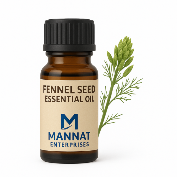 fennel seed essential oil, foeniculum vulgare oil, oil for digestion, hormone balancing oil, anti-acne essential oil, oil for bloating relief, fennel oil for skincare, third party essential oil supplier, mannat enterprises fennel seed oil, sweet herbal diffuser oil, oil for pms and cramps
