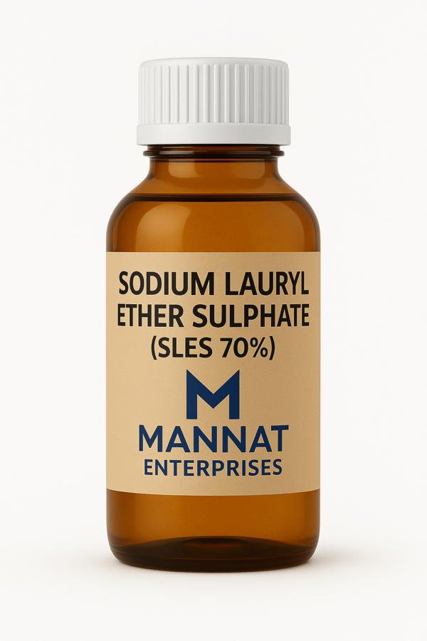 sles 70%, sodium lauryl ether sulphate 70%, high foaming surfactant, raw material for shampoo, industrial sles supplier, mannat enterprises, detergent base chemical, liquid soap surfactant, bulk sles india, sles 70 manufacturer india