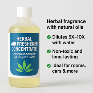 herbal air freshener concentrate, room spray base, lemongrass eucalyptus fragrance, camphor car perfume, non toxic room freshener, third party air freshener