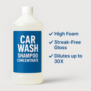 car wash shampoo concentrate, high foam car cleaner, auto wash base formula, streak free car shampoo, pressure wash car soap, car detailing shampoo