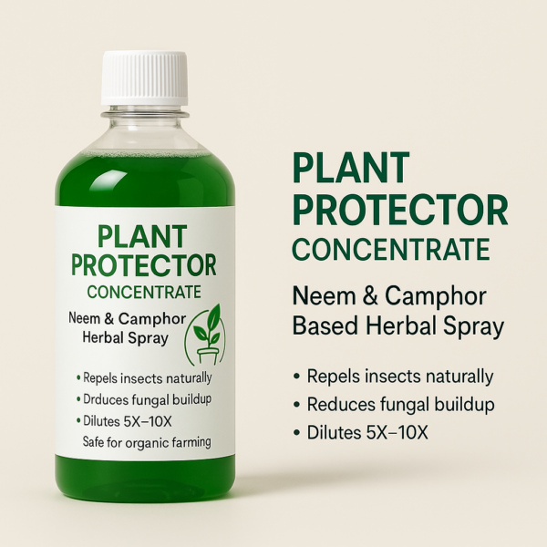 plant protector concentrate, neem camphor insect spray, organic pest control base, natural plant care solution, anti fungal garden spray, leaf cleaner concentrate