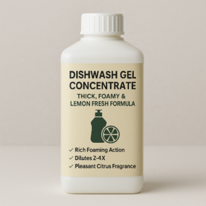 dishwash gel concentrate, lemon dishwash base, grease remover gel, refill dishwash formula, bulk dishwashing liquid, thick dishwash concentrate