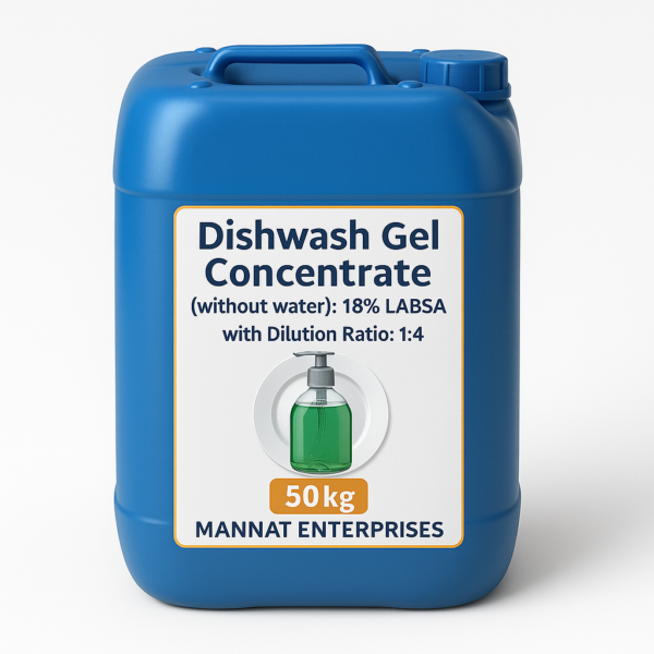 Dishwash Gel Concentrate – 50kg | High Foam, Tough on Grease | MANNAT ENTERPRISES