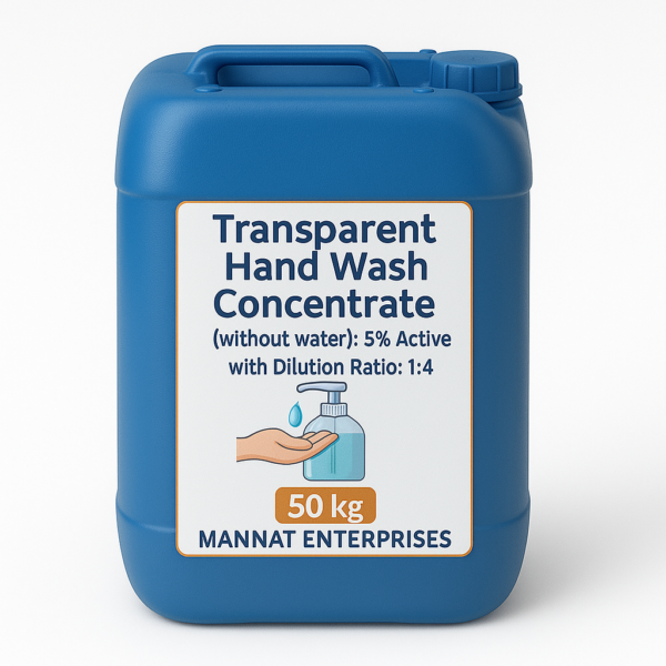 Transparent Hand Wash Concentrate – 50kg | High Foaming & Skin Friendly | MANNAT ENTERPRISES