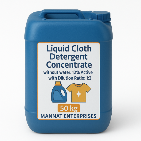 Liquid Cloth Detergent Concentrate – 50kg | 3X Dilutable | Deep Cleaning Formula | MANNAT ENTERPRISES