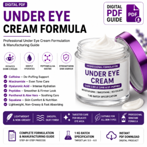 Under Eye Cream Formula, Under Eye Cream Formulation, Under Eye Cream Manufacturing Formula, Under Eye Cream Making Formula, Eye Cream Formula, Eye Cream Manufacturing, Dark Circle Care Formula, Dark Circle Cream Formula, Under Eye Care Formula, Under Eye Moisturising Cream, Under Eye Treatment Formula, Caffeine Eye Cream Formula, Niacinamide Eye Cream Formula, Peptide Eye Cream Formula, Hyaluronic Acid Eye Cream, De Puffing Eye Cream Formula, Anti Aging Eye Cream Formula, Skincare Formulation, Professional Skincare Formula, Cosmetic Manufacturing Formula, Cosmetic Formula PDF, Skincare Formula PDF, Private Label Skincare Formula, Cosmetic Manufacturing Guide, Digital Formula Download, Professional Formula PDF, Beauty Product Formulation, Mannat Enterprises