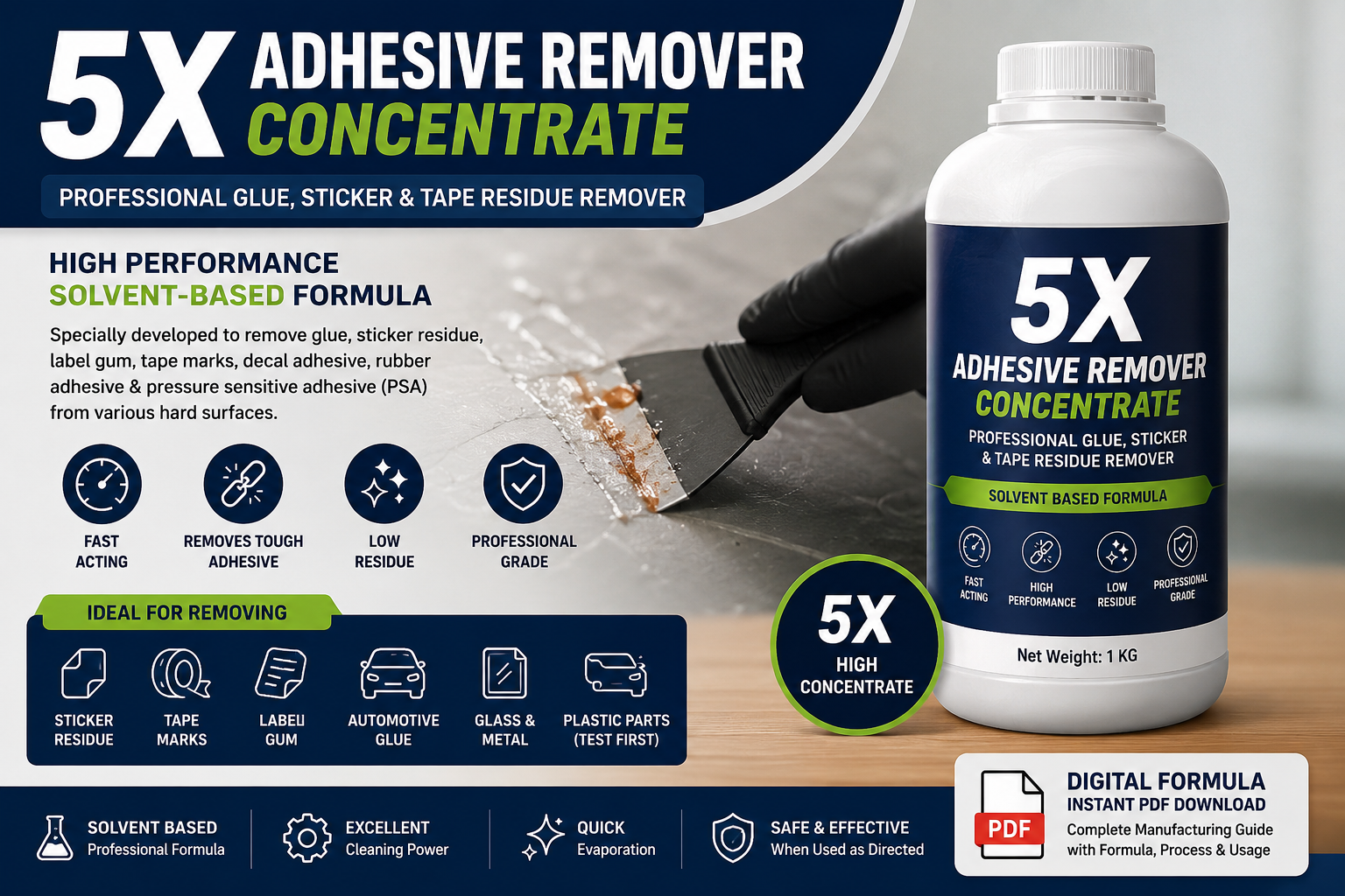 Adhesive Remover Formula, Adhesive Remover Concentrate, 5X Adhesive Remover, Glue Remover Formula, Sticker Remover Formula, Label Gum Remover, Tape Residue Remover, Industrial Adhesive Remover, Automotive Adhesive Remover, Professional Cleaning Formula, Solvent Based Cleaner, Glue Residue Cleaner, Sticker Glue Remover, Decal Adhesive Remover, Pressure Sensitive Adhesive Remover, PSA Remover, Chemical Formula PDF, Cleaning Chemical Formula, Concentrate Formulation, Manufacturing Formula, Industrial Cleaning Chemicals, Private Label Formula, Cleaning Product Manufacturing, Digital Formula Download, Instant PDF Download, Chemical Manufacturing Guide, Cleaning Business Formula, Industrial Cleaner Formula, Professional Formula PDF, Mannat Enterprises