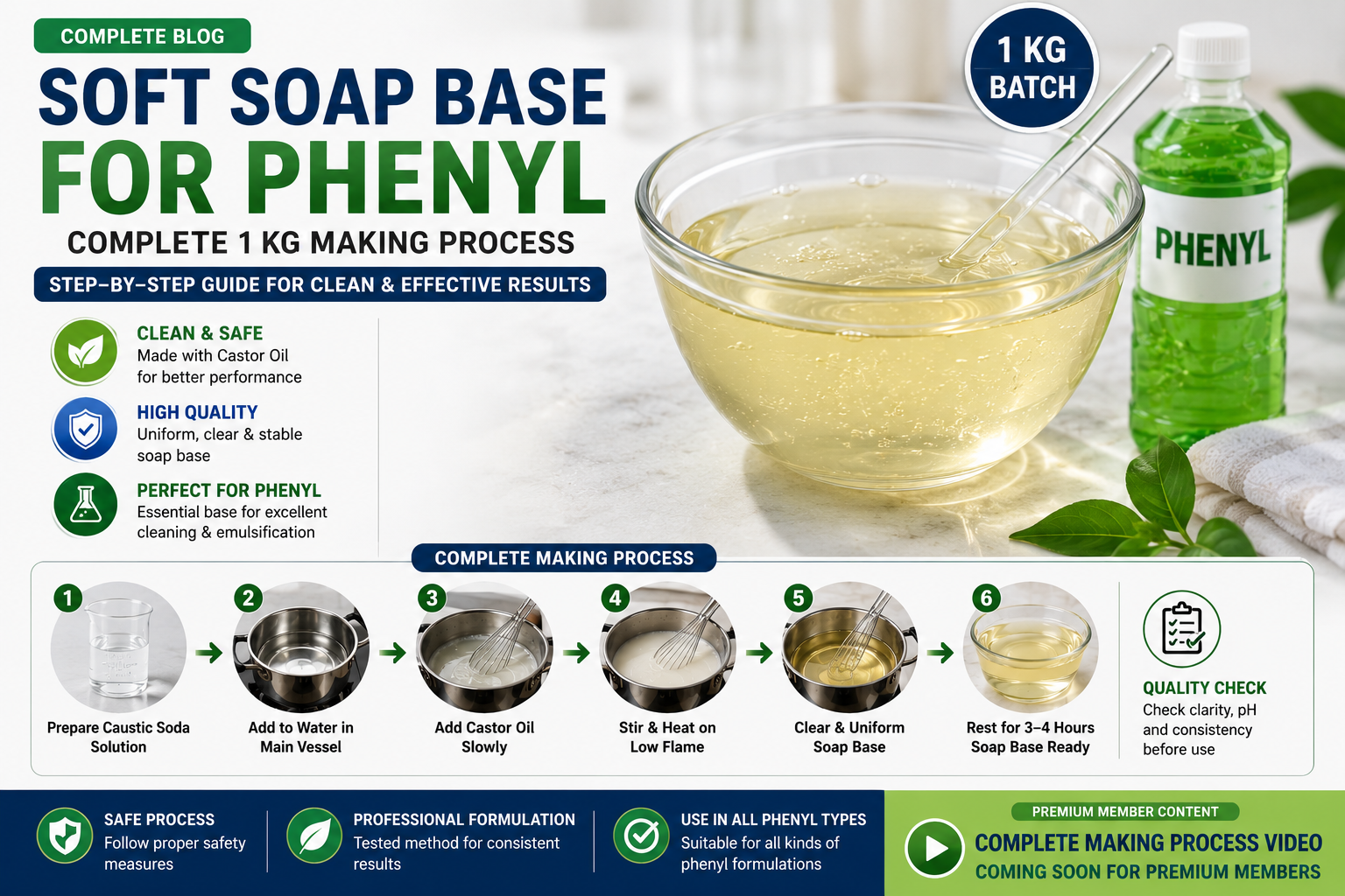 Soft Soap Base, Phenyl Manufacturing, Phenyl Formula, Soap Base Formula, Castor Oil Soap, Castor Oil Soap Base, Caustic Soda Formula, Cleaning Product Manufacturing, Cleaning Product Formulation, Phenyl Making Process, Liquid Phenyl Formula, Soap Base Manufacturing, Chemical Formulation, Cleaning Chemical Business, Phenyl Manufacturing Process, Mannat Enterprises