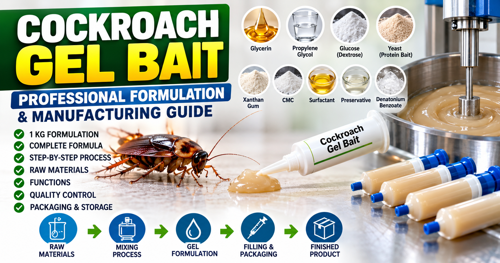 PROFESSIONAL COCKROACH GEL BAIT FORMULATION & MANUFACTURING GUIDE